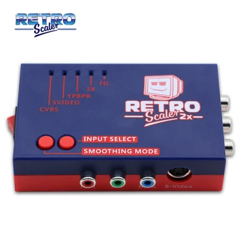 RetroScaler2x A/V compatíveis com HDMI e Conversor de Linha-doubler Para Retro Consolas de jogos de PS2 NES, N64, Dreamcast Saturno MD1 MD2