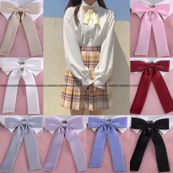 Escola japonesa JK Uniforme Laço Para Meninas Borboleta Plastrão Fita da Cor Sólida Escola de roupa de Marinheiro Uniforme Acessórios
