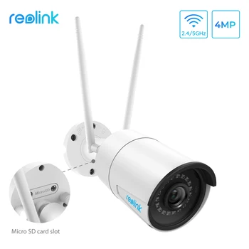 Reolink RLC-410W Dual wi-Fi De 2,4 G/5G de Vigilância por Câmera ao ar livre onvif Pessoa/Veículo de Detecção do IP do HD Cam sem Fio da Câmera de Segurança
