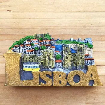 Portugal, Lisboa Omni-Tech de viagem famoso ponto turístico de turismo português frigorífico magnético colar