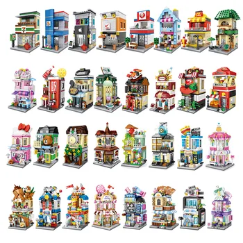 LOZ Mini Blocos com Vista para a Cidade Armazenamento de Puzzle MENINAS Construção de Brinquedos de Meninos PRESENTE