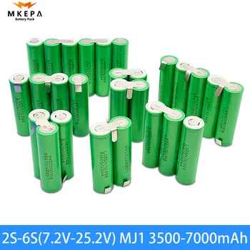 3S1P 4S1P 5S1P 6S1P 18650 bateria personalizada 18650 bateria de soldagem de 3500mah bateria 10.8 V para 25,2 v chave de fenda eletrodo