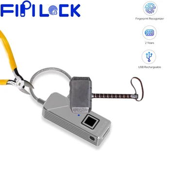 Fipilock FL-S2 Smart Lock Sem Fechadura Biometrica IP65 Impermeável Antii-Roubo de Segurança Cadeado da Porta Caso de Bagagem
