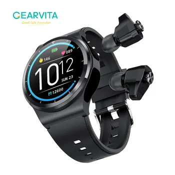 Gearvita GT69 Smart Watch Com TWS Fone de ouvido BT Chamada de frequência Cardíaca Pressão Arterial Monitor de Sono Smartwatch Para Android IOS
