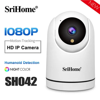 Srihome SH042 de 1080P em HD a Câmera do IP de Wifi da Casa Inteligente o rastreamento Automático de Segurança CCTV de Vigilância de Vídeo Corlor Visão Noturna Bebê Monitor