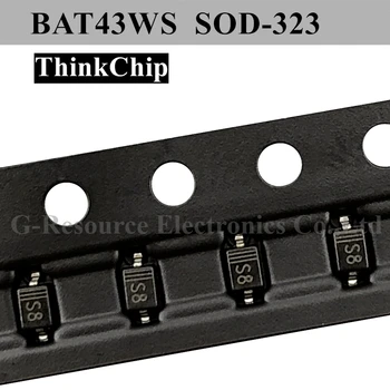 (100pcs) BAT43WS SOD-323 0805 SMD do Diodo Schottky BAT43 SOD323 (Marcação S8)