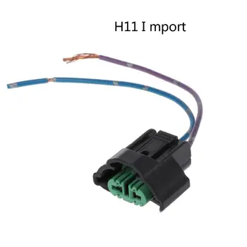 Importação H11 Carro Lâmpada Halógena Soquete De Alimentação De Plugue De Adaptador De Conector De Chicote De Fiação
