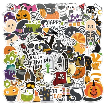 10/50/100PCS Engraçado Bonito Halloween Adesivos Presente All Hallow'Mas de Abóbora Bruxa DIY Notebook Copa Decoração do Quarto do Graffiti Adesivo
