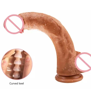 Real Enorme Vibrador, com ventosa Artificial do Pênis para as Mulheres, a Masturbação Feminina Strapon Dildos Plug Anal Adulto do Sexo Brinquedo