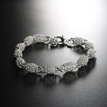 Belo casamento para as mulheres-dama prateada cor do Bracelete chain da moda, lindo de jóias atacado, venda quente LH040