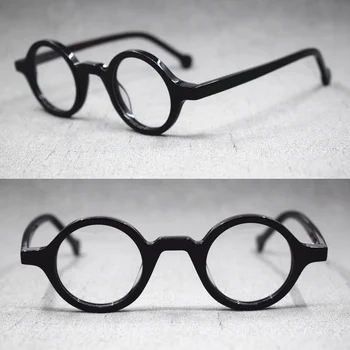 Óculos De Leitura Pequeno Vintage Ronda Feita A Mão Cheia De Aro De Acetato De Óculos Retrô +100 +125 +150 +175 +200 +225 +250 +275 +300 +325 6