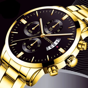 2022 Moda, Esportes Mens Relógios De Homens De Aço Inoxidável Luxuoso Relógio De Pulso De Quartzo Relógio De Homem De Negócios, Casual Relógio De Couro