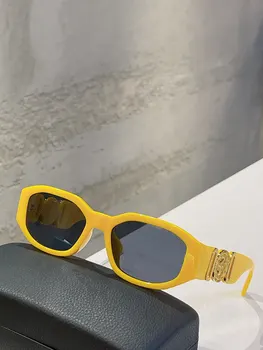 A Marca de moda de Óculos de sol das Mulheres Polarizada de Proteção Óculos de Sol Retro Acetato de Pequeno Quadrado Óculos Punk de Rua Óculos 4361