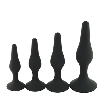 GaGu 4PCS/Set Silicone Macio, Anal, Vibrador Plug anal Massageador de Próstata Produtos para Adultos Plug Anal Esferas de Brinquedos Sexuais para o Casal fichas anal