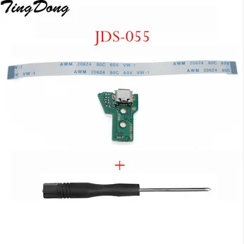 Para SONY PS4 Controlador de Porta de Carregamento USB Soquete da Placa JDS-055 5 V5 12 pinos cabo de Jogos Acessórios
