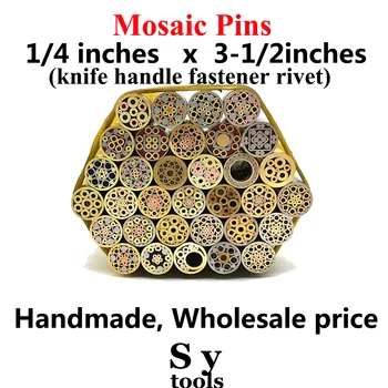 Manual de Mosaico Pinos do cabo da faca fixador de rebites Faca de Tomada de Decoração Material de 1/4 polegadas x 3-1/2inches Resina de Preenchimento
