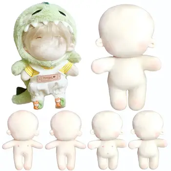 20cm Artesanal DIY Plush Baby Dolls Kit de Moldes em Branco Unembroidery Recheado de Brinquedos de Pelúcia Mini Handmake Bonecas Para Menina de Família Presentes