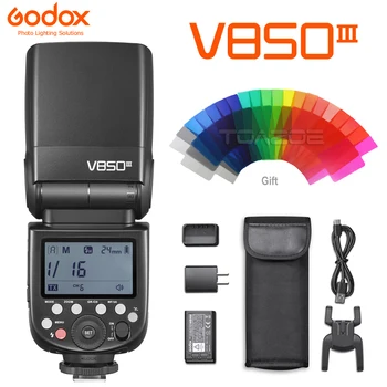 Godox V850III 1/8000s 2600mAh Bateria do Li-íon Flash da Câmara Alta do Speedlite Canon Sony Nikon, Fuji, Olympus, Panasonic, Pentax