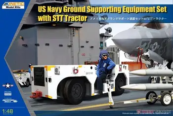 CINÉTICA K48115 Escala 1/48 da Marinha dos EUA, Equipamentos de Apoio em Terra Set w/STT Modelo de Tractor Kit
