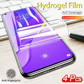 4Pcs de Hidrogel Filme Para LG W30 Pro W10 Q51 Q52 Q7 Mais P6 G8 ThinQ G8S V60 5G V40 V50 Protetor de Tela Frontal Filme