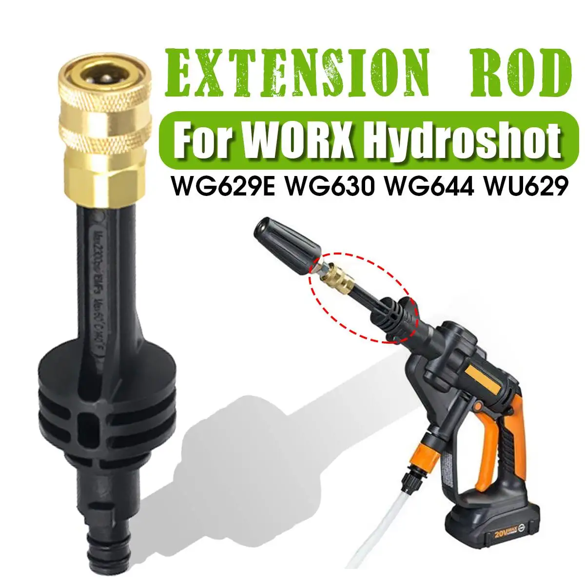 A WORX Hydroshot WG629E WG630 WG644 WU629 ferramenta de limpeza haste de extensão do adaptador