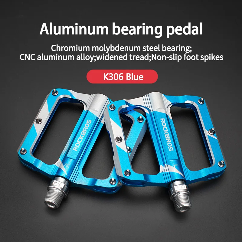 ROCKBROS da Liga de Alumínio de Pedais da Bicicleta Selado DU Rolamento MTB Pedais antiderrapantes Picos Wearable MTB Pedais de Acessórios de Moto