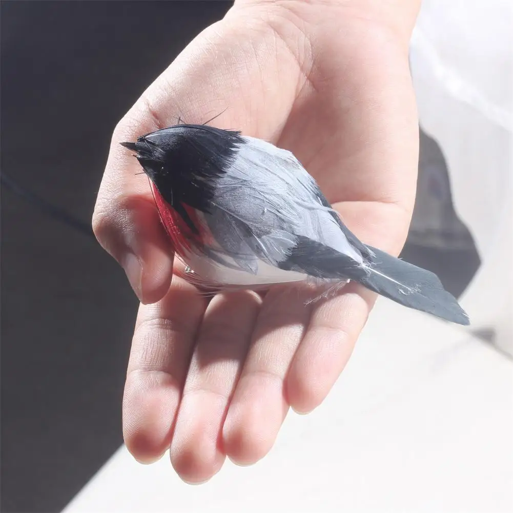 10Pcs Pássaro Artificial Realista Vivas Plástico Pássaro Figuras de Decoração de Árvore de Natal de Artesanato Fácil de Anexo para Decoração de Casa 2021